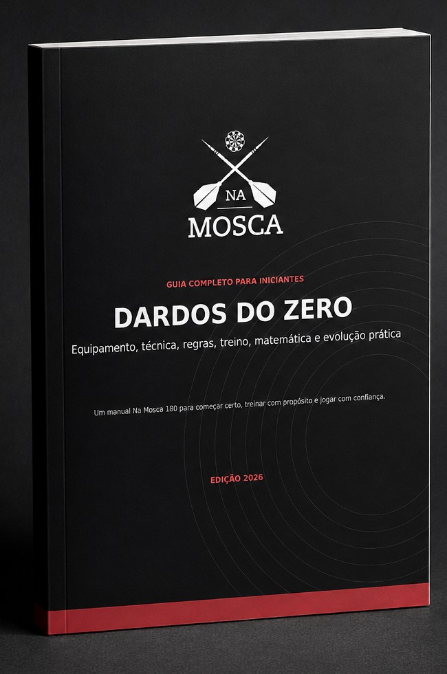 Capa do e-book Dardos do Zero, guia completo de dardos para iniciantes do Na Mosca 180